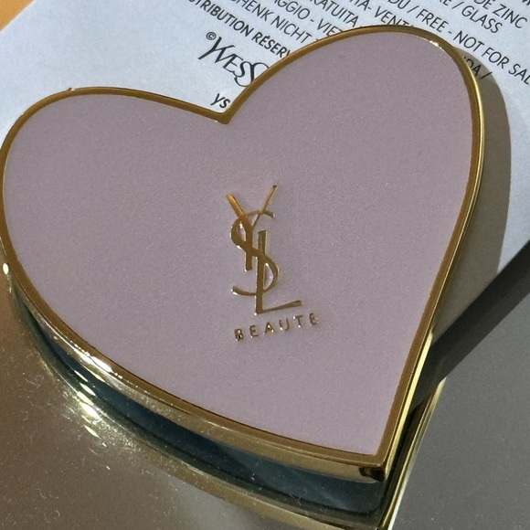 New YSL Pink Heart Mini Mirror - Picture 2 of 5